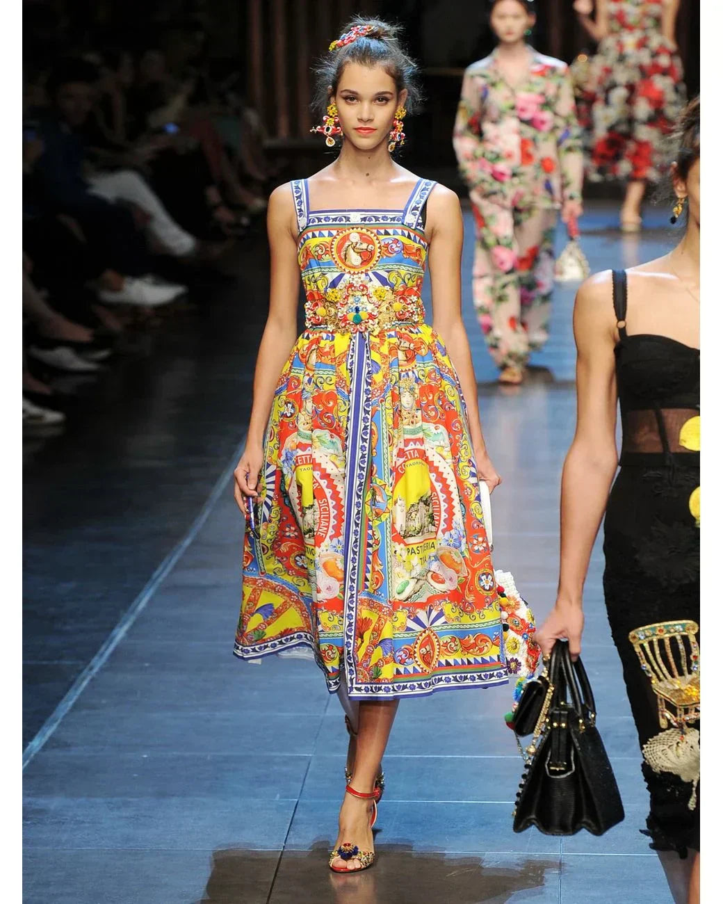 Model walking the Dolce & Gabbana runway