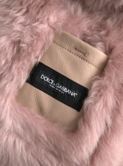 Dolce & Gabbana Leather Shearling Coat - Ellie Belle