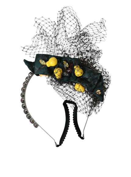 Dolce & Gabbana Lemon Sicily Crystal Net Headwear - Ellie Belle