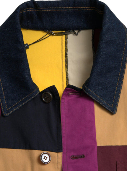Dolce & Gabbana Patchwork Cotton Collared Jacket - Ellie Belle