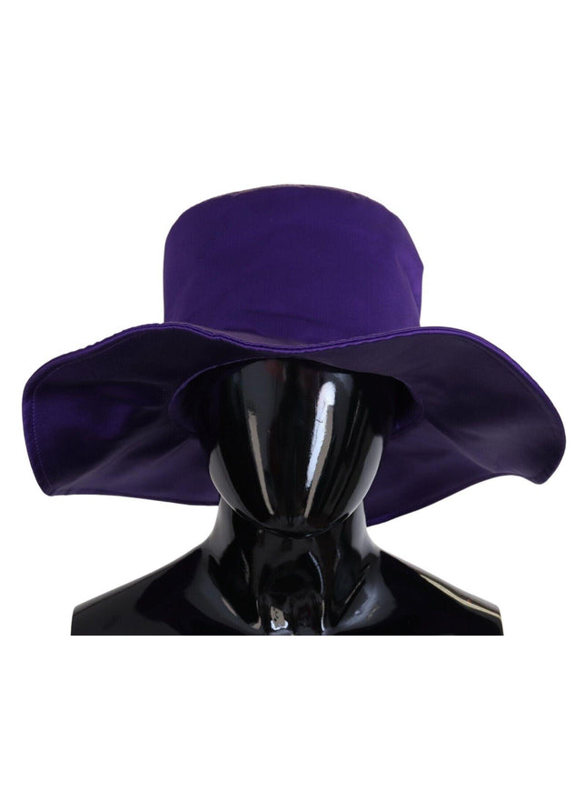 Dolce & Gabbana Purple Silk Stretch Top Hat - Ellie Belle