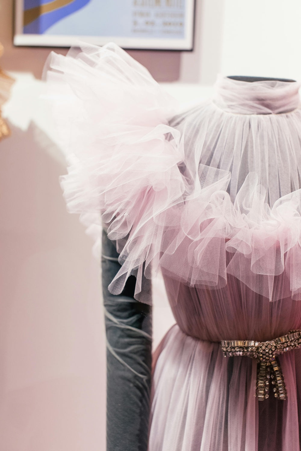 a photo of a tailored tulle dress