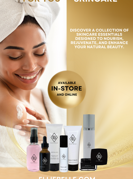 Science-backed skincare selections from Ellie Belle featuring hydration, brightening, and anti-aging essentials.