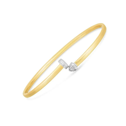 Gold and Diamond Bangle at EllieBelle.com