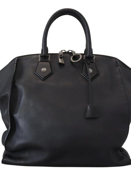 Dolce & Gabbana Black Leather Shoulder Strap Tote Hand Bag - Ellie Belle