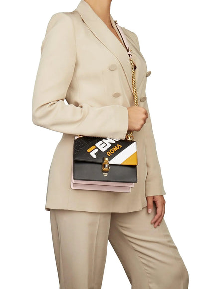 Model wearing Fendi bag