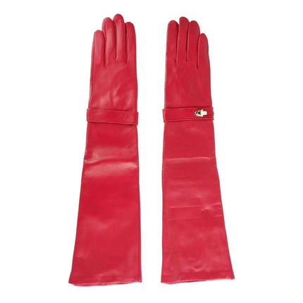 Designer gloves for women, in red 
