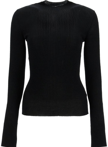 MRZ ribbed wool top with a high