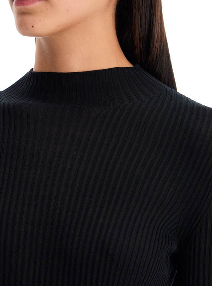 MRZ ribbed wool top with a high