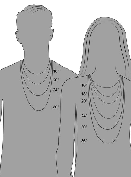 Necklace length guide for men and women