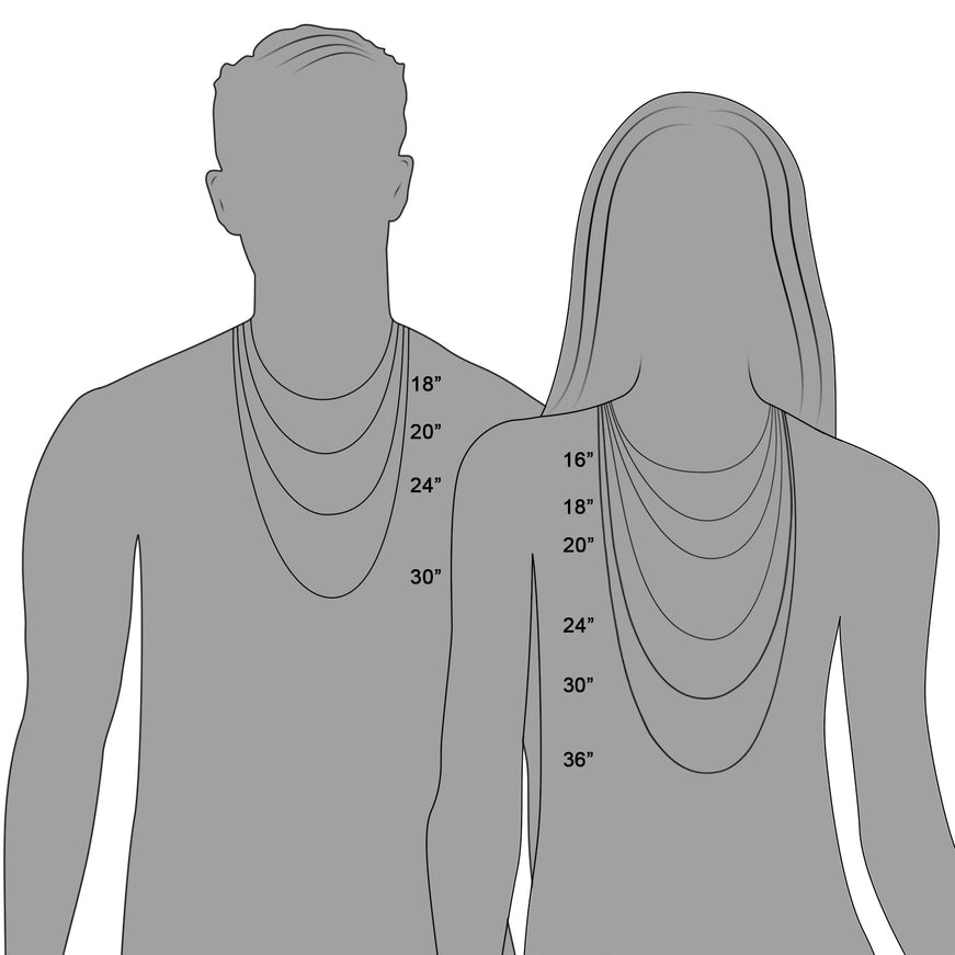 Necklace length guide for men and women