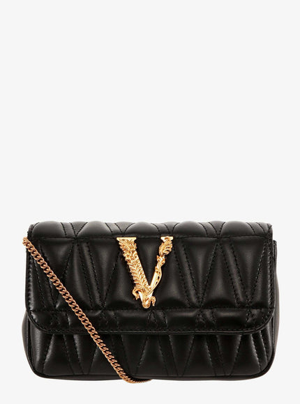 Versace Black Mini Nappa Leather Crossbody Bag