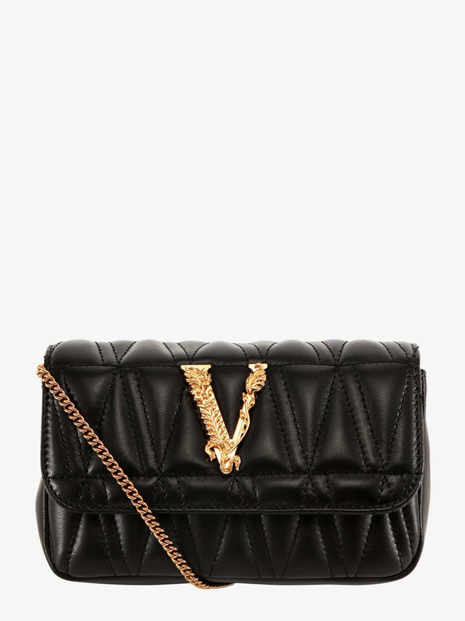 Versace Black Mini Nappa Leather Crossbody Bag