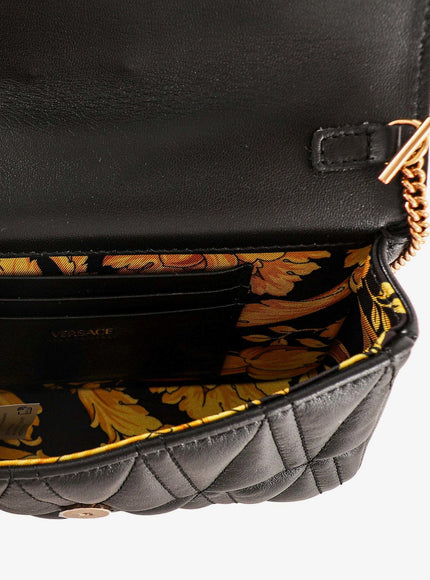 Versace Black Mini Nappa Leather Crossbody Bag