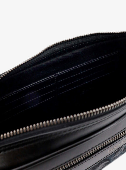 Versace Men's Jacquard Logo Zipped Pouch