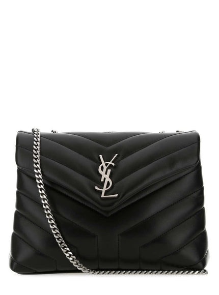 Saint Laurent Small Loulou Quilted Shoulder Bag OS Black Silver