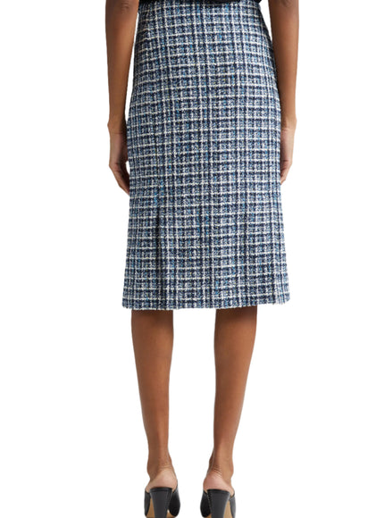 Etro Blue Tweed Pencil Skirt