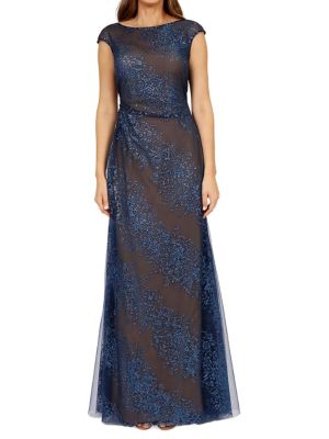 Rene Ruiz Collection Long Glitter Gown