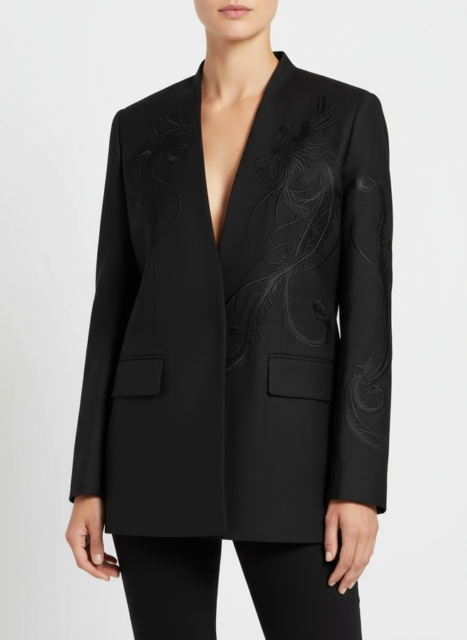Kobi Halperin Sydney Embroidered Wool-Blend Blazer