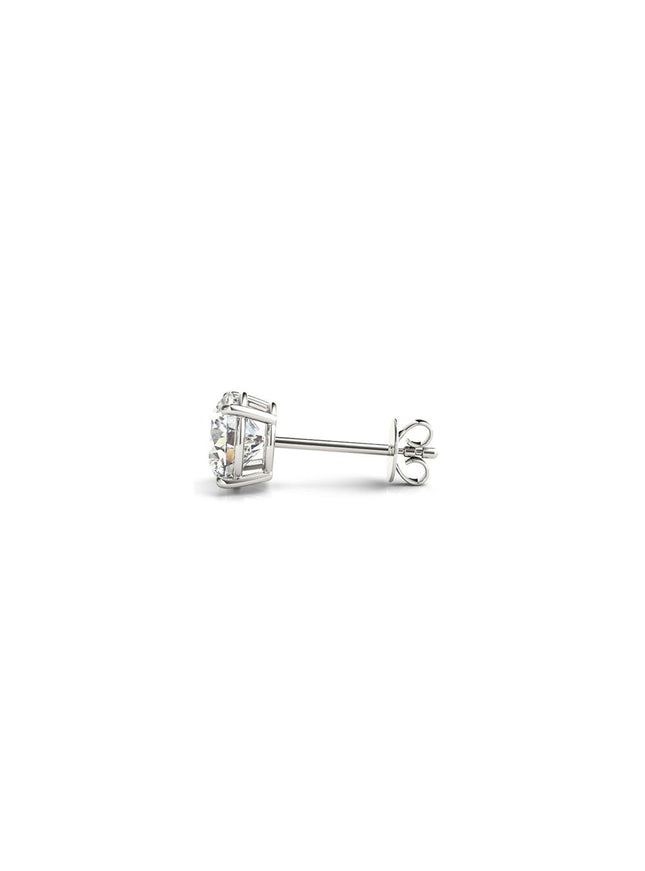 1 1/2 cttw Certified IGI Lab Grown Round Diamond Stud Earrings 14k White Gold (G/VS2) - Ellie Belle