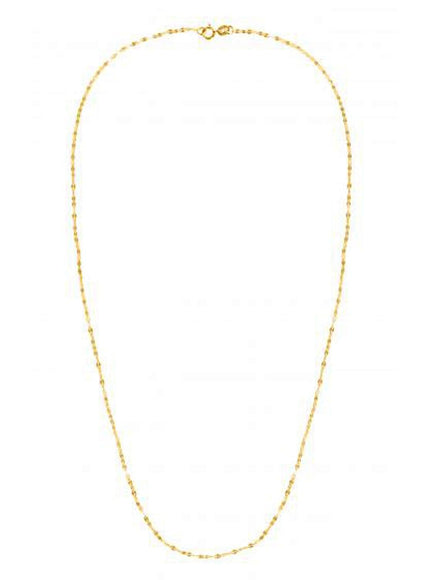 1.2mm 14k Yellow Gold Alternate Valentino Chain - Ellie Belle