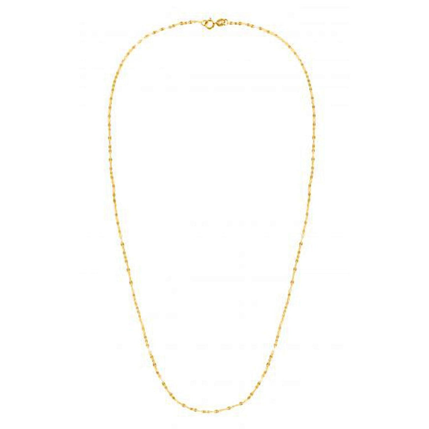 1.2mm 14k Yellow Gold Alternate Valentino Chain