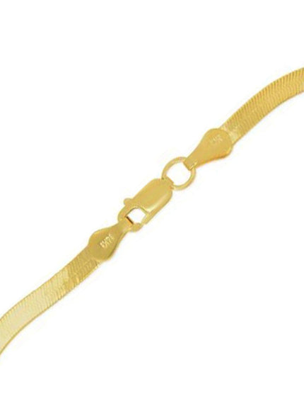 1.5mm 14k Yellow Gold Super Flex Herringbone Bracelet - Ellie Belle