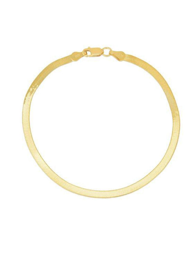 1.5mm 14k Yellow Gold Super Flex Herringbone Bracelet - Ellie Belle