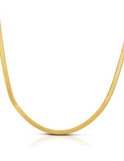 1.5mm 14k Yellow Gold Super Flex Herringbone Chain - Ellie Belle