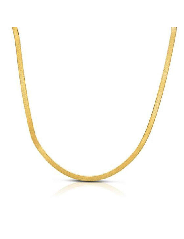 1.5mm 14k Yellow Gold Super Flex Herringbone Chain - Ellie Belle