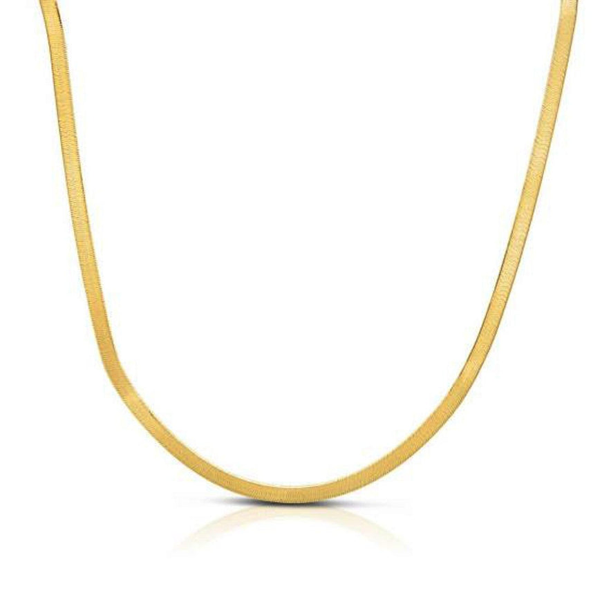 1.5mm 14k Yellow Gold Super Flex Herringbone Chain - Ellie Belle