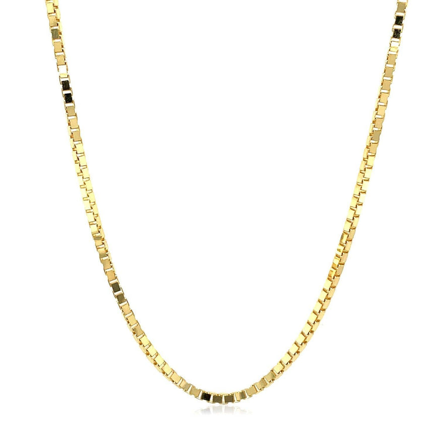 1.6mm 14K Yellow Gold Classic Box Chain - Ellie Belle