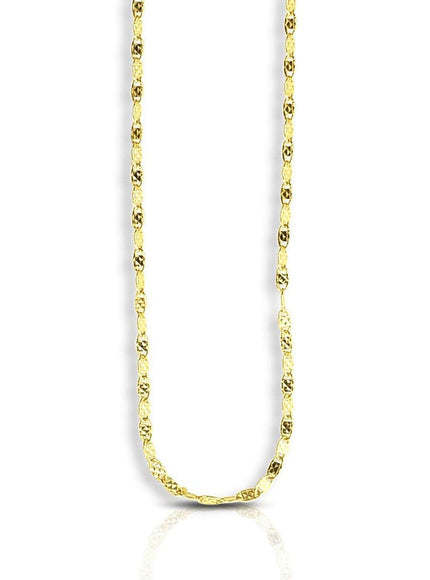 1.7mm 14k Yellow Gold Sparkle Valentino Chain - Ellie Belle