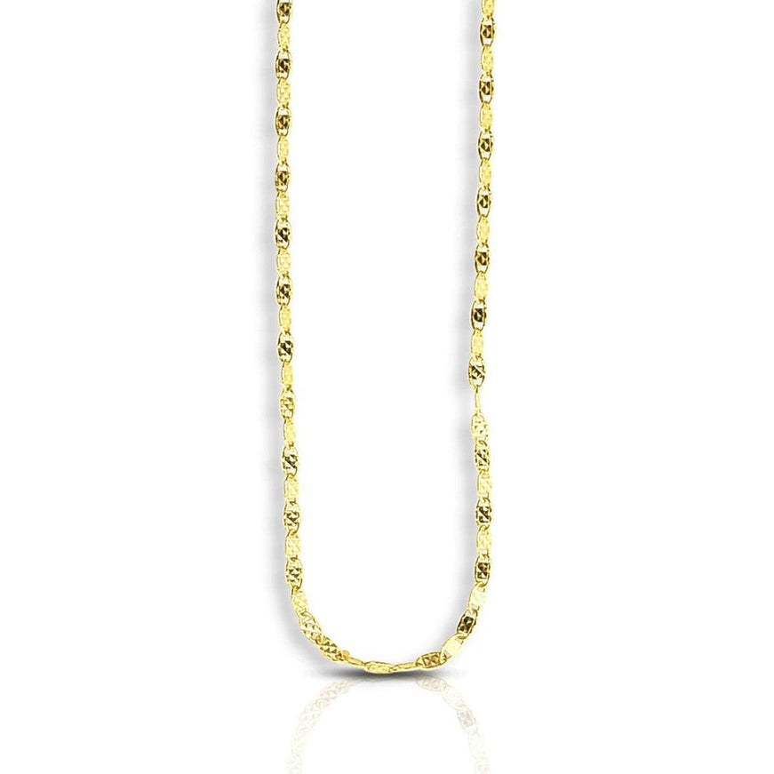 1.7mm 14k Yellow Gold Sparkle Valentino Chain - Ellie Belle