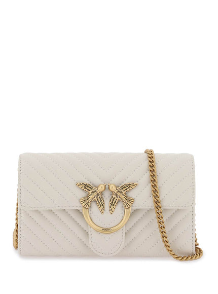 Pinko love bag one wallet chevron mini bag