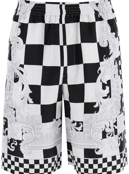 Versace printed silk bermuda shorts set