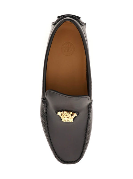 Versace la medusa leather loafers