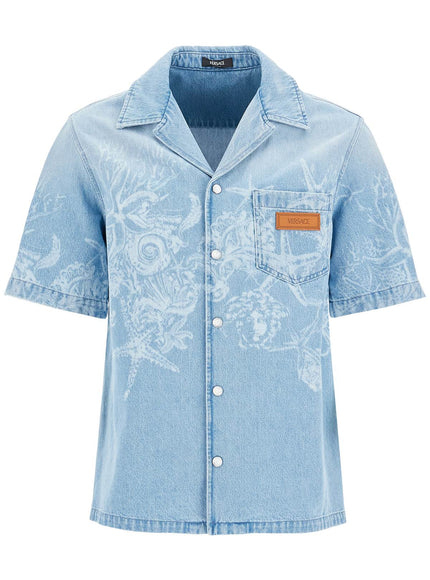 Versace barocco sea denim shirt