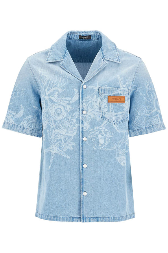 Versace barocco sea denim shirt