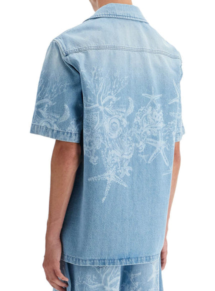 Versace barocco sea denim shirt