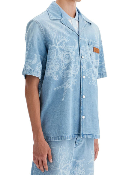 Versace barocco sea denim shirt