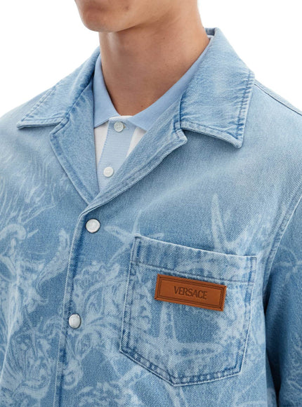 Versace barocco sea denim shirt