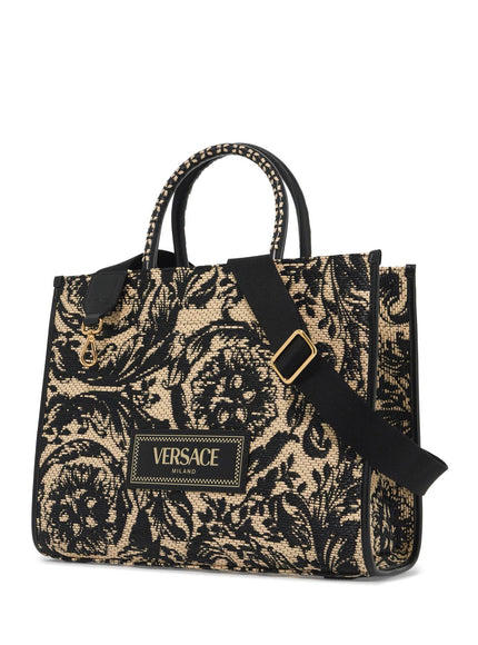 Versace medium athena barocco tote bag in raff