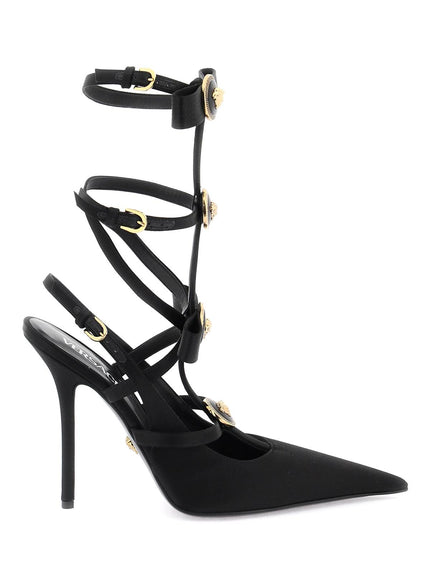 Versace slingback pumps with gianni ribbon bows