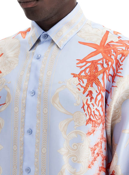 Versace barocco sea silk shirt