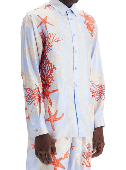 Versace barocco sea silk shirt