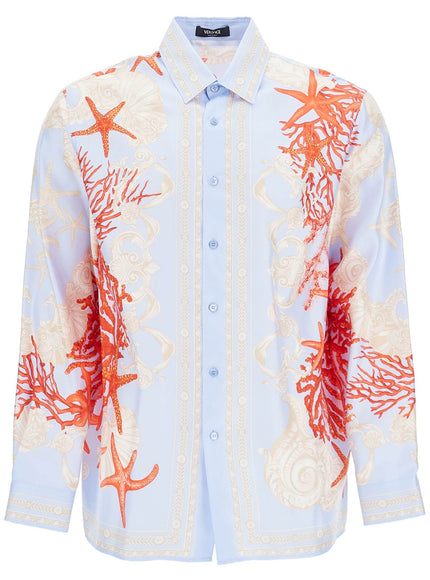 Versace barocco sea silk shirt