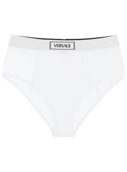 Versace ribbed briefs with '90s logo