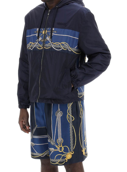 versace nautical hooded jacket