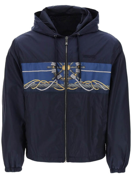 versace nautical hooded jacket